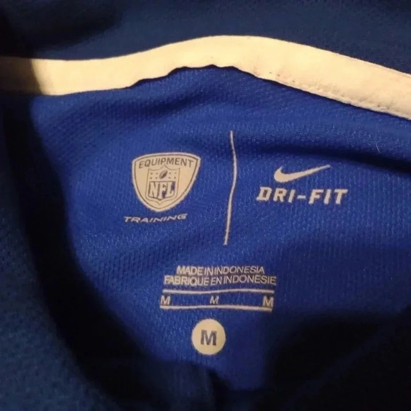 NFL Indianapolis Colts Nike On Field Apparel Dri Fit Blue Polo Shirt Men M - Picture 5 of 6